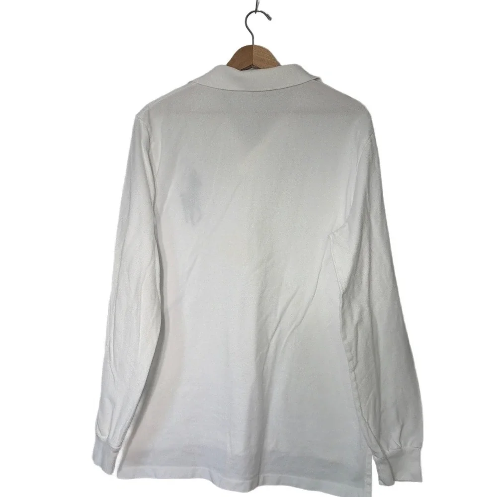 Polo Ralph Lauren White Long Sleeve‎ Big Pony Polo Long Sleeve Custom Fit Shirt